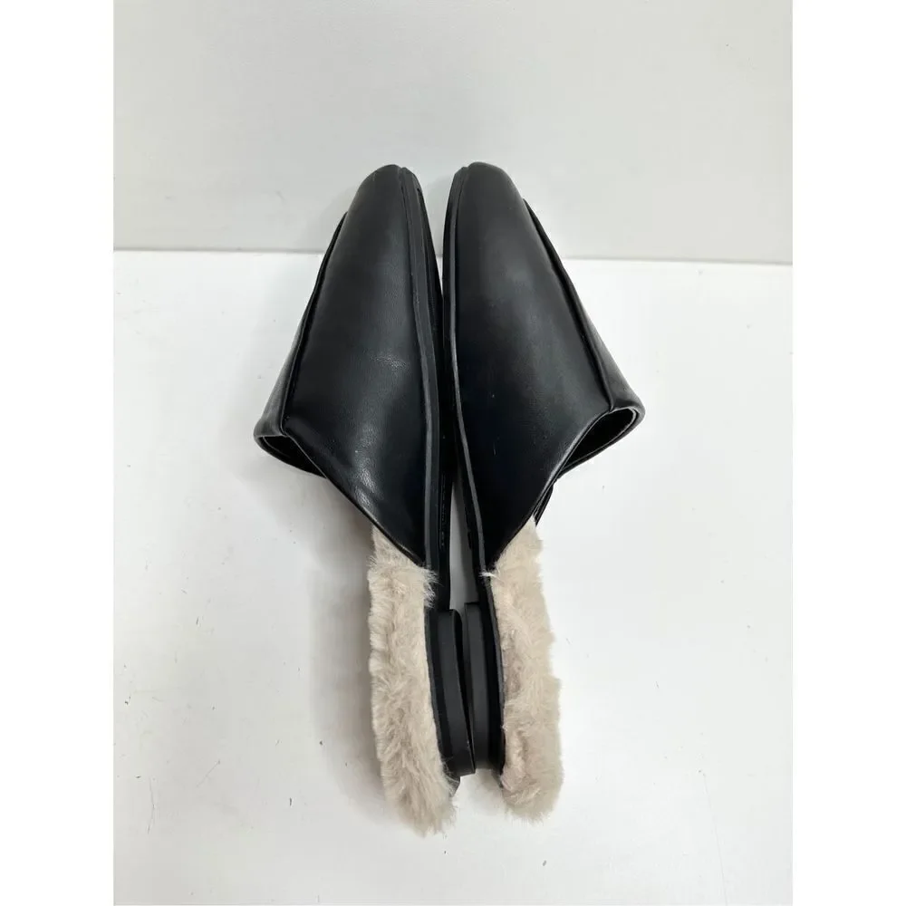 Ann‎ Klein Loafers Womens Size 6.5 Black Faux Leather Slip On Laura Shoes